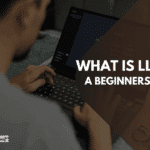 Person using laptop for LLM SEO guide